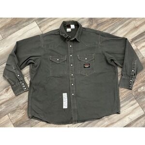 Rasco FR HRC 2 Work Shirt Mens 3XL Pearl Snap Flame Resistant